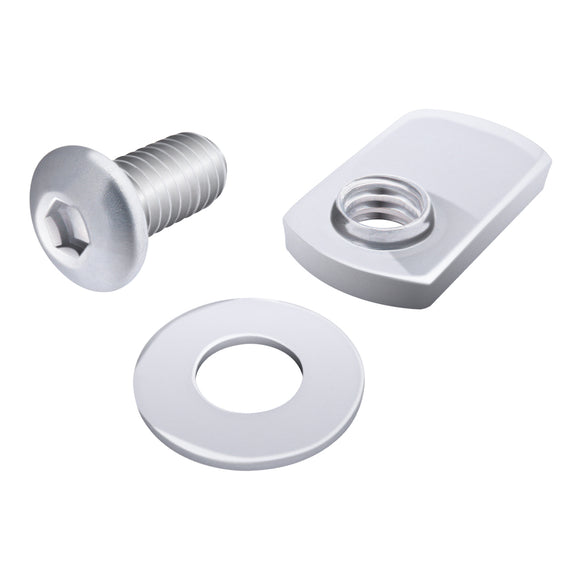 3620 -  Bolt Assembly: SS 5/16-18 x .625" BHSCS with Washer and Slide-In Economy T-Nut - Offset Thread