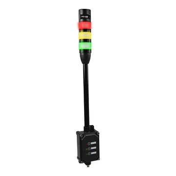 21013 -  Andon Light Assembly, 3 color, 3 button box, audible