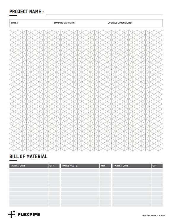 T-NOTEPAD -  Notepad for Flexpipe Projects (50 sheets)