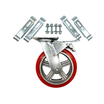 W-8PSB-KIT -  8'' Swivel Plate Caster with Brake Kit