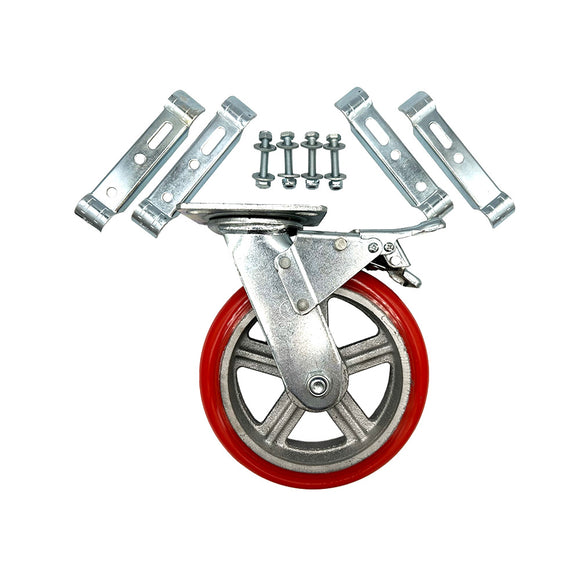 W-8PSB-KIT -  8'' Swivel Plate Caster with Brake Kit