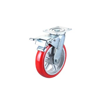 W-8PSB -  8" Swivel Plate Caster with Brake